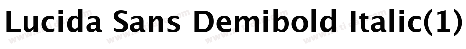 Lucida Sans Demibold Italic(1)字体转换
